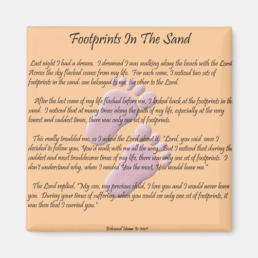 Fußabdrücke im Sand Magnet (Vorne)