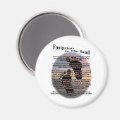Fußabdrücke im Sand... Magnet (Vorderseite/Rückseite)