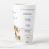 Fußabdrücke im Sand Milchtasse (Vorderseite)