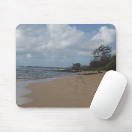 Fußabdrücke im Sand Mousepad (Mit Mouse)