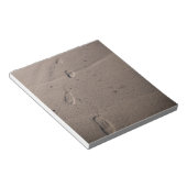 Fußabdrücke im Sand Notizblock (angewinkelt)