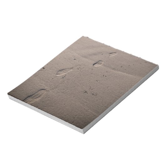 Fußabdrücke im Sand Notizblock (Rotiert)