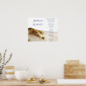 Fußabdrücke im Sand Poster (Küche)