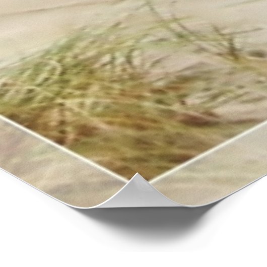 Fußabdrücke im Sand Poster (Ecke)