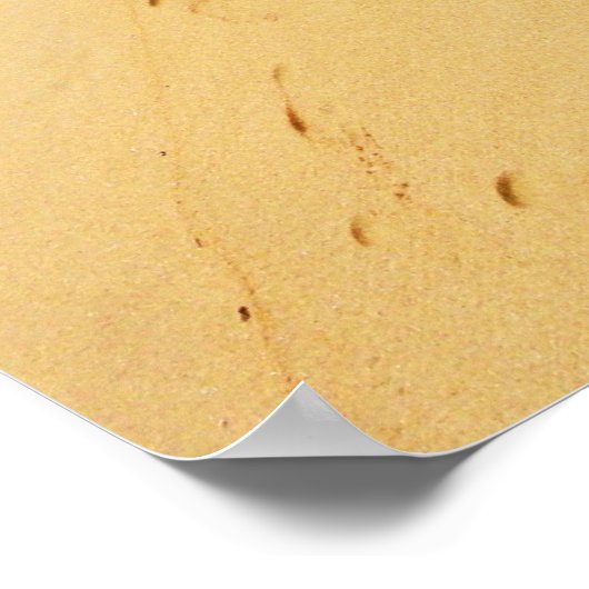 Fußabdrücke im Sand Poster (Ecke)