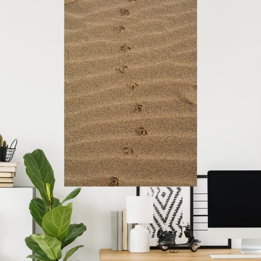 Fußabdrücke im Sand Poster (Heimbüro)