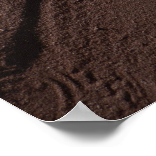 Fußabdrücke im Sand Poster (Ecke)
