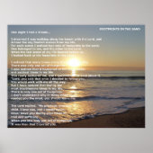 Fußabdrücke im Sand Poster (Vorne)