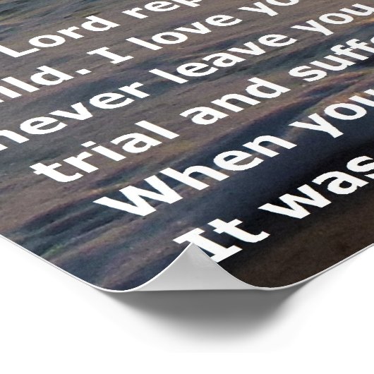 Fußabdrücke im Sand Poster (Ecke)