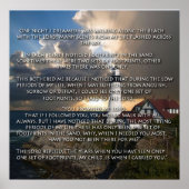 Fußabdrücke im Sand Poster (Vorne)