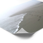 Fußabdrücke im Sand Poster (Ecke)