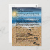 Fußabdrücke im Sand Postkarte (Vorne/Hinten)