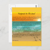 Fußabdrücke im Sand Postkarte (Vorne/Hinten)