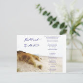 Fußabdrücke im Sand Postkarte (Stehend Vorderseite)