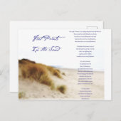 Fußabdrücke im Sand Postkarte (Vorne/Hinten)