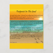 Fußabdrücke im Sand Postkarte (Vorderseite)