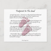 Fußabdrücke im Sand Postkarte (Vorderseite)