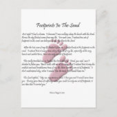 Fußabdrücke im Sand Postkarte (Vorderseite)