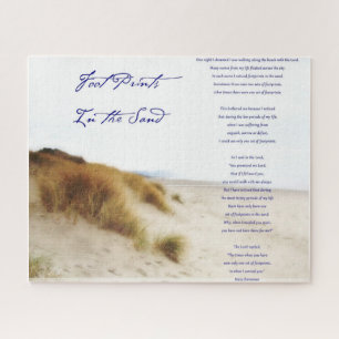 Fußabdrücke im Sand Puzzle