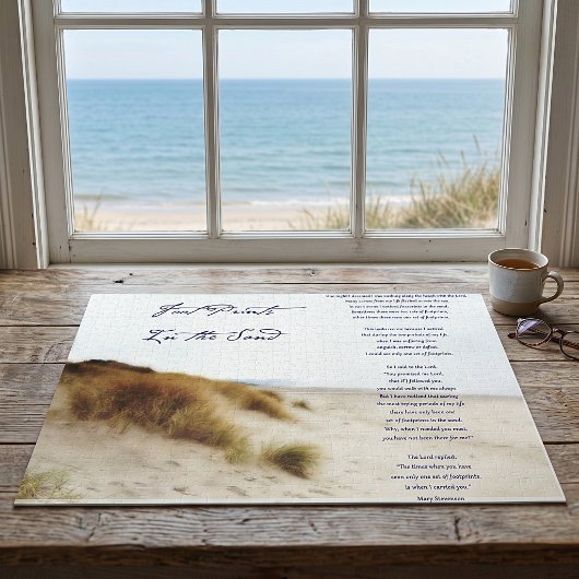 Fußabdrücke im Sand Puzzle