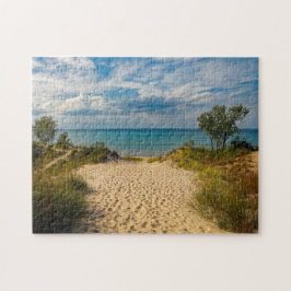 Fußabdrücke im Sand Puzzle
