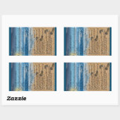 Fußabdrücke im Sand Rechteckiger Aufkleber (Blatt)