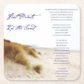 Fußabdrücke im Sand Rechteckiger Pappuntersetzer (Vorderseite)