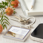 Fußabdrücke im Sand Schlüsselanhänger (Vorderseite rechts)