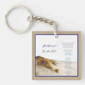 Fußabdrücke im Sand Schlüsselanhänger (Vorderseite)