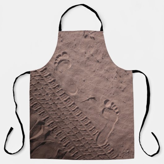 Fußabdrücke im Sand Schürze (Vorderseite)