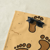 Fußabdrücke im Sand Strandtuch (Beispiel)