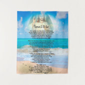 Fußabdrücke im Sand Wandteppich (Vorderseite)