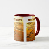 Fußabdrücke im Sandgebet Bild Zwei-Tone-Bild Tasse (VorderseiteRechts)
