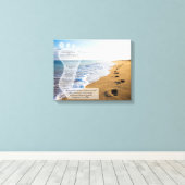 Fußabdrücke im Sandgedicht 14x11 Leinwanddruck (Insitu (Holzboden))