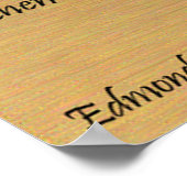 Fußabdrücke im Sandposter Poster (Ecke)