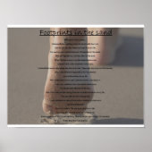 Fußabdrücke im Sandposter Poster (Vorne)