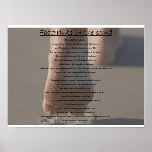 Fußabdrücke im Sandposter Poster (Vorne)