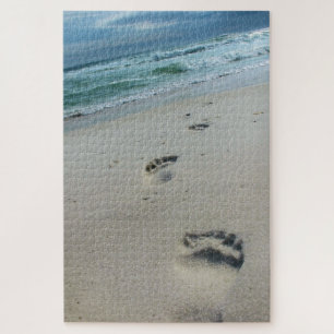 Fußabdrücke im Sandstrand - 20x30 - 1014 pc Puzzle