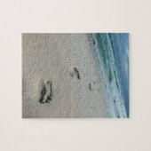 Fußabdrücke im Sandstrand - 8x10 - 110 pc Puzzle (Horizontal)
