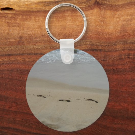 Fußabdrücke im Schlüsselanhänger Sand (Vorderseite)