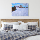 Fußabdrücke im Schnee 2009 Leinwanddruck (Insitu (Schlafzimmer))