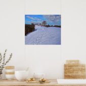 Fußabdrücke im Schnee 2009 Poster (Küche)