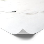 Fußabdrücke im Schneeplakat Poster (Ecke)