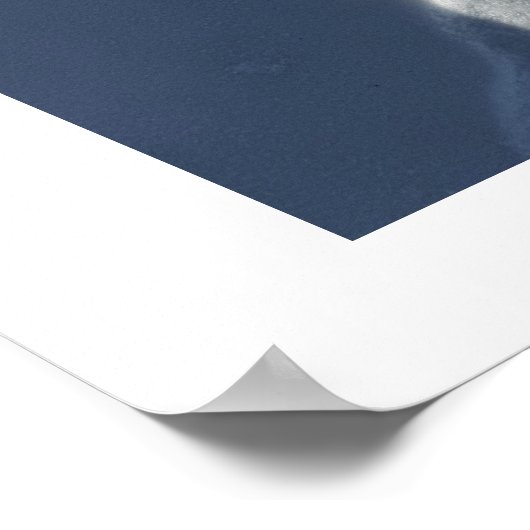 Fußabdrücke im Schneeplakat Poster (Ecke)