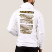 Fußabdrücke in den Sandgebet-Mens Hoodie (Rückseite)