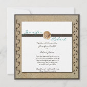 Fußabdrücke in der Sand Hochzeit Einladung (Vorderseite)
