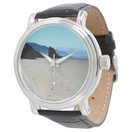 Fußabdrücke in der Sand-Uhr Armbanduhr