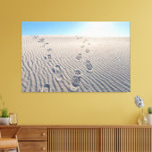 Fußabdrücke in der Wüste Leinwanddruck (Insitu (Wohnzimmer))