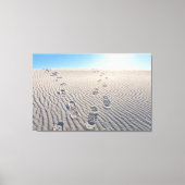 Fußabdrücke in der Wüste Leinwanddruck (Vorderseite)