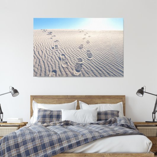 Fußabdrücke in der Wüste Leinwanddruck (Insitu (Schlafzimmer))